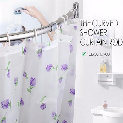 China Sustainable Factory Directly Sell Universal Type Curved Arc Shower Metal Curtain Rod for sale