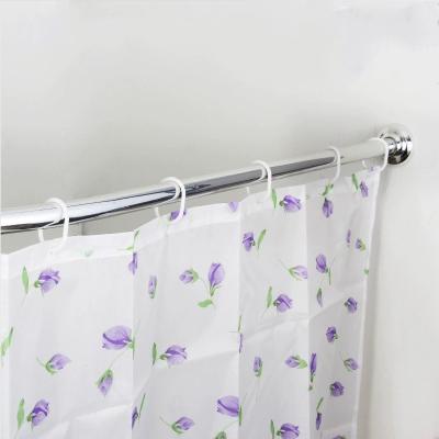 China Durable 120*120cm Degree Rust Proof Aluminum With Angled Chrome Color Bathroom Shower Rod Shower Pole for sale