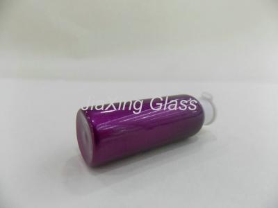 China Frosted Purple Glass Perfume Vials  For Skin Care With Plastic Cap for sale