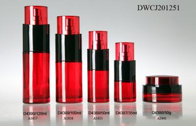 China 50ml 120ml Ladies Cosmetic Jars And Bottles With Plastic Caps for sale