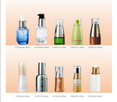 China 30ml - 120ml Logo printing ficial cream Cosmetic jar, Glass Bottles For Cosmetics set for sale