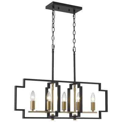 China Industrial Popular Modern Antique Brass Chandelier Lamps Amazon Lighting Fixture Black And Gold Color 3 Hanging Light For Home Decoration for sale