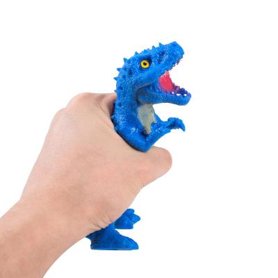 China Hot Selling Age 3+ TPR Squishy Stress Relieve With Sandy Stretch Up Dino for sale