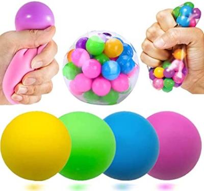 China TPR Softly Colored Strain Ball Autism Squeeze Ball Sports Sports Handball Relaxation Toy for sale