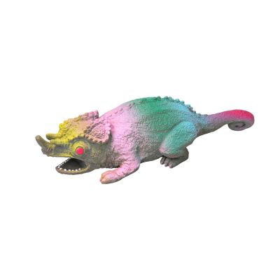 China Hot Selling Age 3+ TPR Squishy Stress Relieve With Sandy Stretch Up Dino for sale