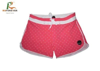 China Lightweight Pink Womens Board Shorts With Flat Waistband Slit Leg Short Length for sale