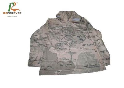 China Mens Grey Camo Hooded Sweatshirt Jacket Long Sleeve Fleece Sweat Suits for sale