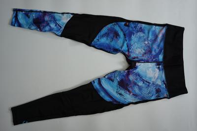 China Dye Sublimated Custom High Waisted Sports Leggings , Womens Black Running Leggings for sale