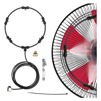 China Commercial Waterproof Outdoor Folding Mist Spray Water Mist Fan Jet Ring Cooling System for sale