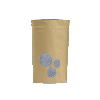 China Biodegradable Promotional High Quality Laminated Kraft Paper Pouch Resealable Bag for sale