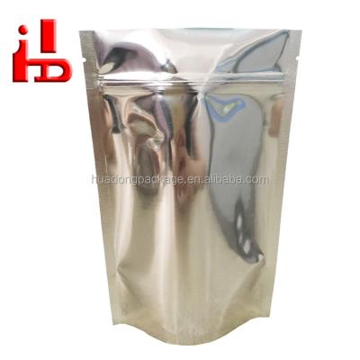 China Barrier Aluminum Foil Stand Up Pouch Bag With One Side Stand Up Pouches With Window For Food for sale