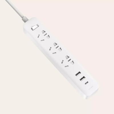 China Xiaomi MI Mijia QC3.0 20W 2A1C Residential/Multi-Purpose Fast Charging Power Strip + Standard Socket Interface Extension Lead 3 Sockets 1.8m for sale