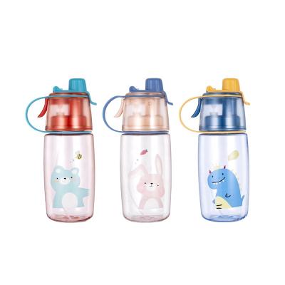 China 600ml bpa free food grade sustainable kids sport mist spray water bottle with spray mist for sale