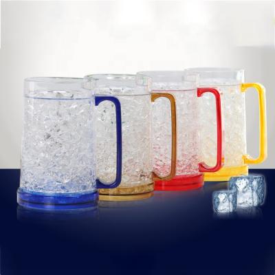 China CREATIVE BPA FREE Plastic Double Wall Beer Mug for sale