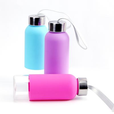 China Sustainable Plastic Water Bottle With Silicone Case for sale