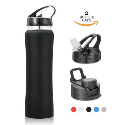 China Promotional Sustainable 750ml Stainless Steel Sport Single Wall Water Bottle With Straw for sale