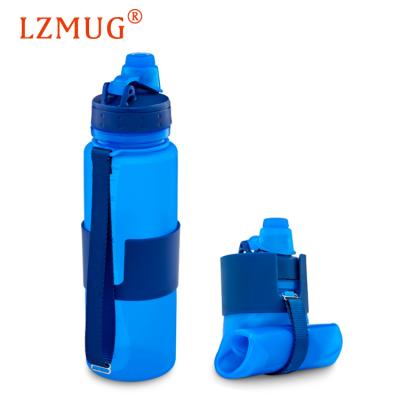 China Viable Collapsible Collapsible Silicone Water Bottle for sale