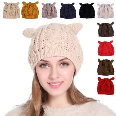 China COMMON Snow Embroidered Tan Girl Quilted Warm Fur Felt Fashion Trend Kids Knitted Winter Hats for sale