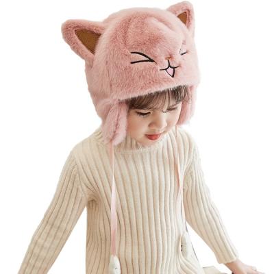 China Winter Brand COMMON Fuzzy Cute Hat For Kids Warm Winter Hats Adults Ski Winter Hat for sale