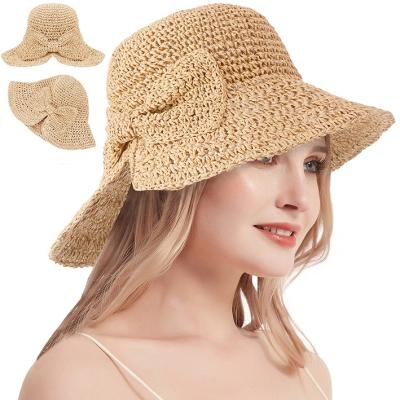 China European Picture 2021 Summer Hats Soft Foldable Big Matching Women Beach Straw Hat For Women for sale