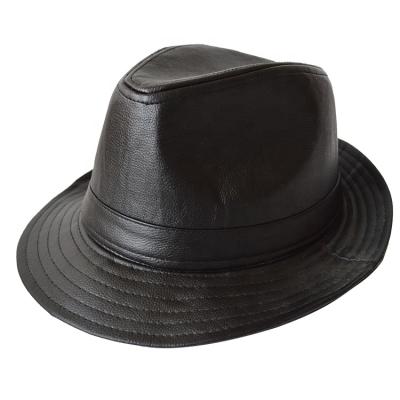 China Wholesale High Quality Wholesale Men's Plush Leather Custom Felted Hat Fedora Hats for sale