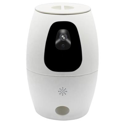 China 115Â ° Big Lens Auto Timed Smart Dog Food Dispenser Wifi Automatic Pet Feeder with Digital Timer and IR Camera for sale