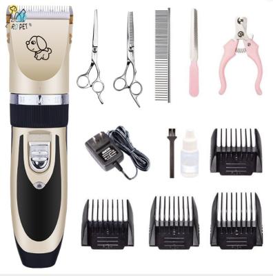 China Viable Dog Grooming Clippers Kit, QuietRechargeable CordlessPet Low Noise and Electric Hair Coat Clippers Thick Set for sale