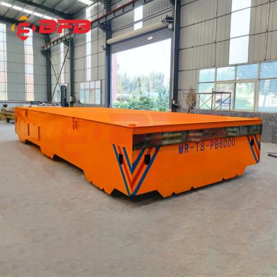 China Warehouse Small Low Platform Factory Transport Sliding Heavy Duty Wire Power Rail Trolley for sale