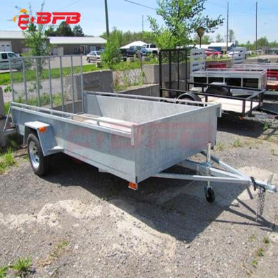 China Truck Trailer Premium Single Axle Hot Dip Galvanized Box Tilting Axle Box Trailer for sale