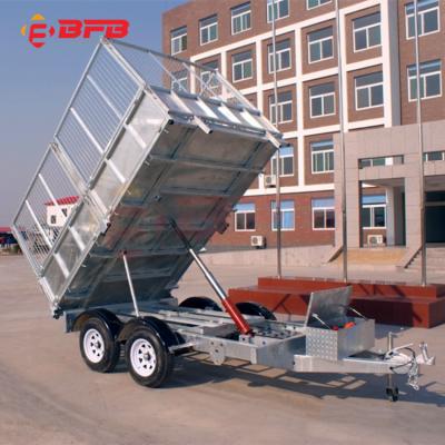 China Truck Trailer 6x4 Hot Dip Galvanized Tilt Low Bad Box Cage Trailer for sale