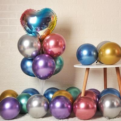 China Party Advertising Balloons 12Inch 50Pcs Assorted Color Metallic Latex Balloons Birthday Helium Balloons for sale