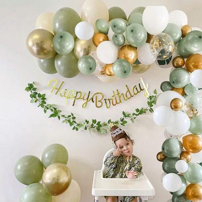 China Advertising Toy Olive Green Balloon Garland Arch Kit Baby Shower Decorations For Wedding Birthday Balloons for sale