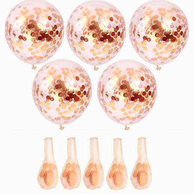 China Toy Sequin Flash Decoration Rose Gold Happy Birthday Balloon Gift for sale