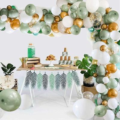 China Advertising Toy Olive Green Balloons Wedding Birthday Baby Shower Party Decorations Arch Garland Kit Confetti Balloons Set For for sale