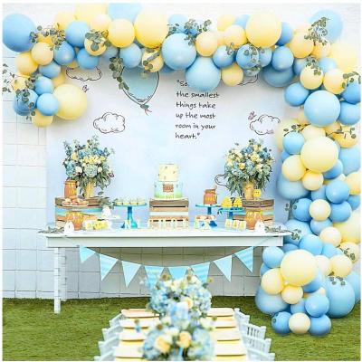 China Announcing Toy Blue Yellow Balloon Garland arch balloon set for baby shower, wedding bachelorette birthday party, balloon decorations for sale