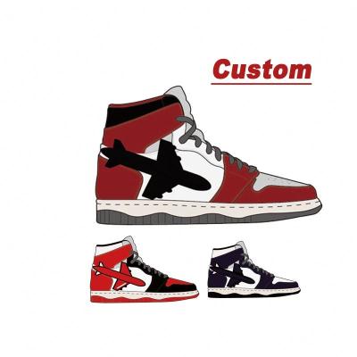 China OEM Women's High Top Sneakers Women Men High Top White Basketball Shoes White Cushioning For Men Luxury Custom Sneaker for sale