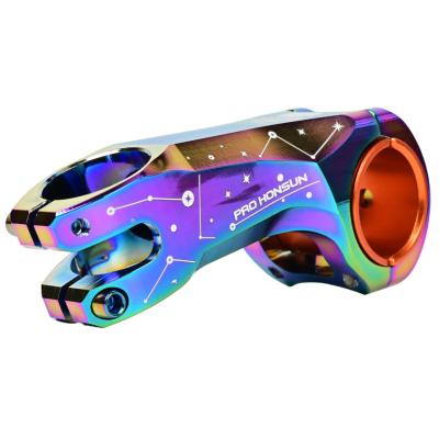 China Road Bike Colorful 3D Rainbow Forged Alloy Cycling MTB Mountain Bike Stem Bicycle Fork Stem for sale