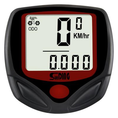 China SUNDING 546AE/546G Wired Computer Odometer Mountain Bicycle LCD Display Bike Rainproof Cycling Computer 1 for sale