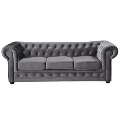 China High Quality Modern Home Massage Hotel Lounge Velvet Chesterfield Sofa for sale