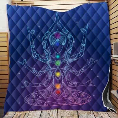 China Anti-pilling Pattern Buddha Quilted Quilt Patchwork Throw Covers Gifts Tapestry Wall Decor Wholesale Dropship Quilts for sale