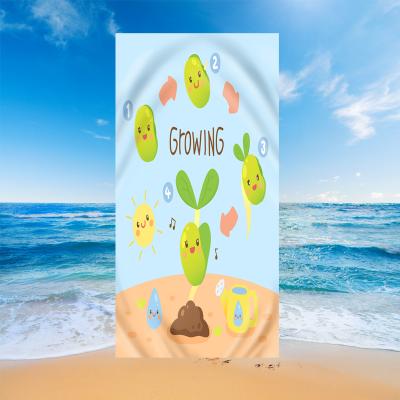 China Cute Cake Cartoon Rectangle Beach Bath Towel QUICK DRY Microfiber 100% Wholesale Dropshipping for sale