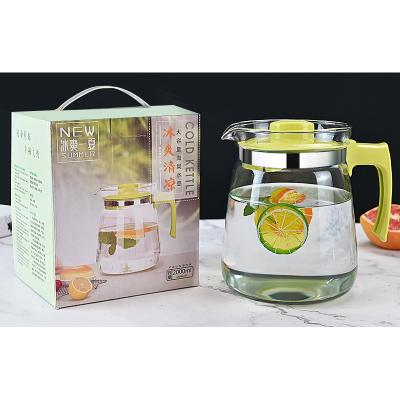 China New Stocked 2022 Version New Glass Kettle With Lid And Handle Can Be Customized for sale