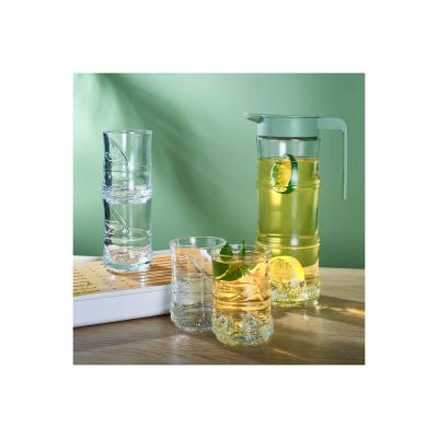 China Fashionable Large Capacity Borosilicate Jug And Glass Sets Water Glass Pitcher Set With Gift Box for sale