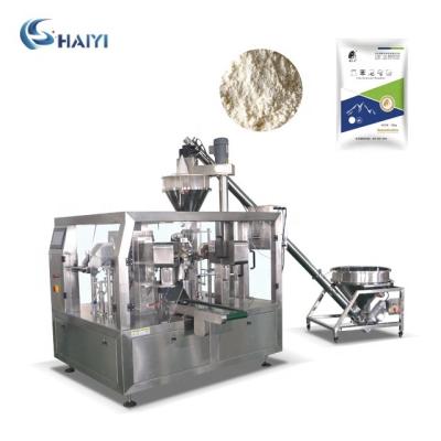 China Automatic Rotary Bag Package Wheat Flour Powder Premade Powder Food Medicine Filling Packing Machine for sale