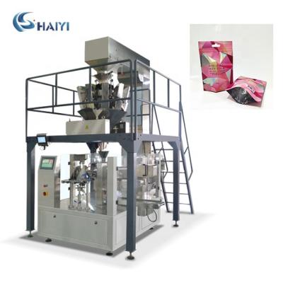 China Food multihead 10 weigher frozen food pouch doypack fully automatic rotary preformed zipper bag heat sealing packing machine for sale