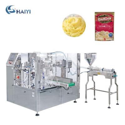 China Full Automatic Food Premade Bag Mash Tomato Sauce Weighing And Packing Machine Tomato for sale