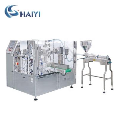 China small rotary 3-side-seal doypack pouch kechup packing machine for sale