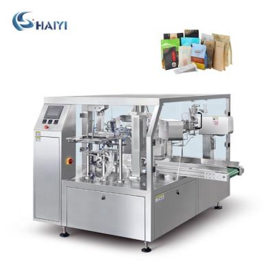 China Food Automobile 8 Workstation Powder Pouch Plastic Bag Sealing Packaging Machinery for sale