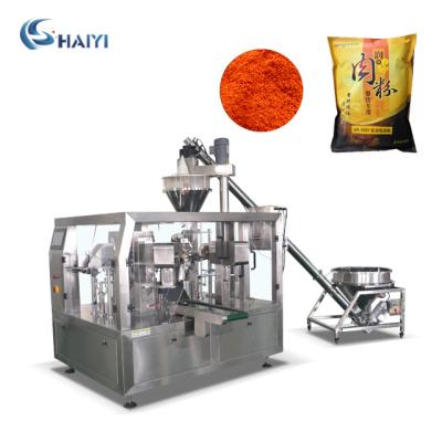 China Automatic Rotary Bagger Chili Peppers Curry Spice Packing Machine Premade Food Bag Seasoning Machine Powder Packing Machine for sale