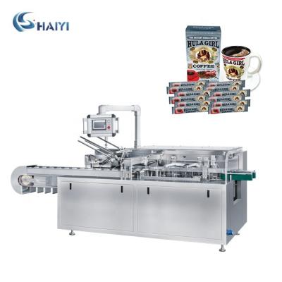 China Easy Operation Automatic Carton Box Packing Machine For Instant Coffee Sachet for sale